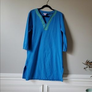 LILLY PULITZER | Blue & Green Shirt Dress | M